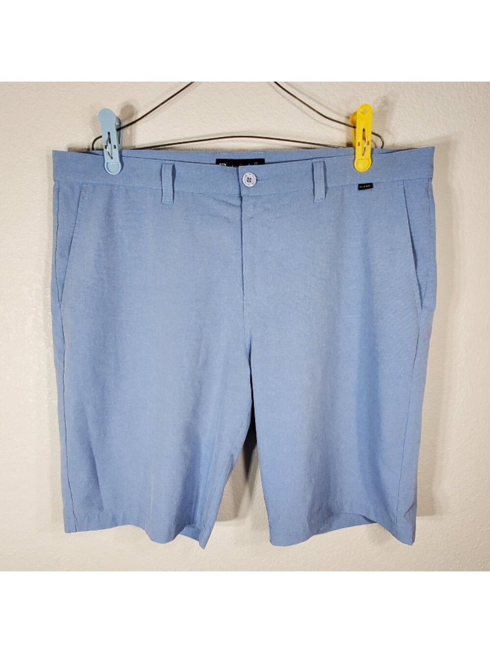 Travis Mathew Mens Chino Golf Shorts Size 40 Blue Casual Hybrid Performance